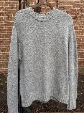 Classic Men's Oversized Crewneck Sweater - Gray
